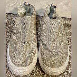 Hey Dude Peyton Shoes Women's US 8 Linen Beige Slip On Casual Sneaker